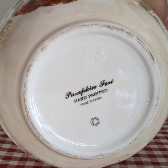 Pumpkin Fest Hand Painted Soup / Salad Bowl - Picture 7 of 8